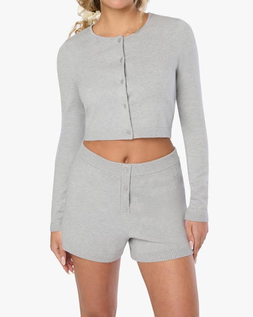 Shop Weworewhat Cropped Cardigan In Heather Grey