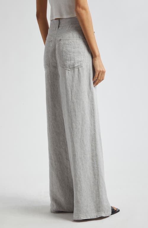 Shop Twp Tiny Dancer Hemp Wide Leg Pants In Light Heather Grey