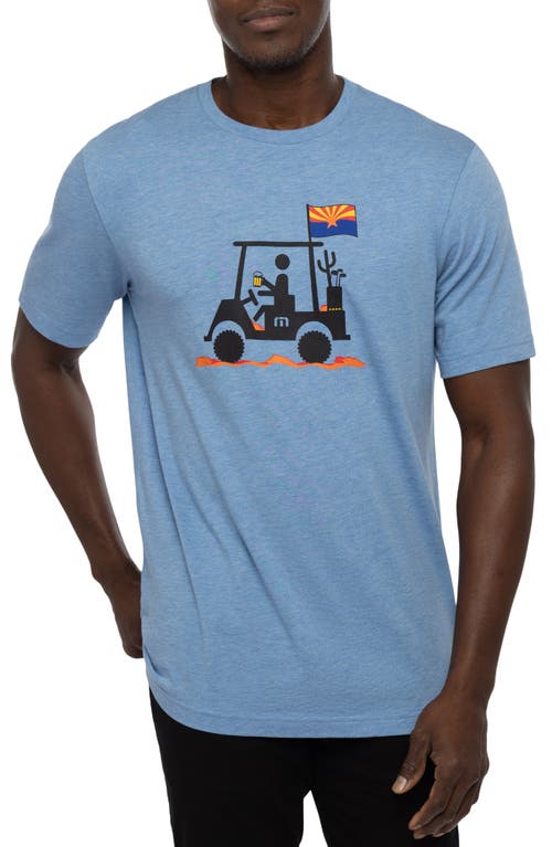 Shop Travismathew Man Of The Desert Cotton Graphic T-shirt In Heather Allure