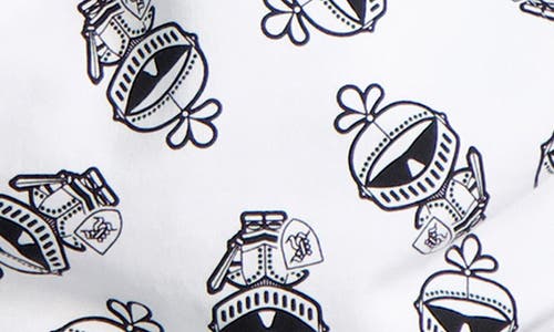 Karl Lagerfeld Armour Karl Cotton Hoodie In White/black