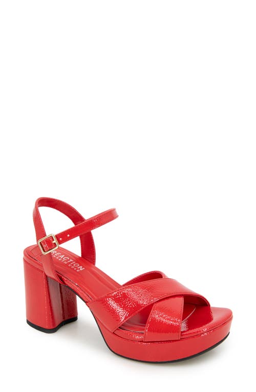 Shop Reaction Kenneth Cole Reeva Ankle Strap Platform Sandal In Red