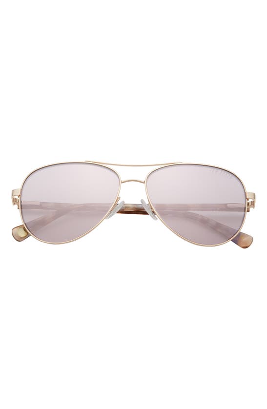 Ted Baker 57mm Aviator Sunglasses In Pink
