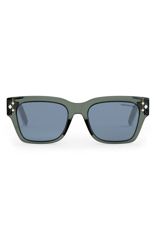 Dior In 54mm Square Sunglasses In Shiny Blue / Violet