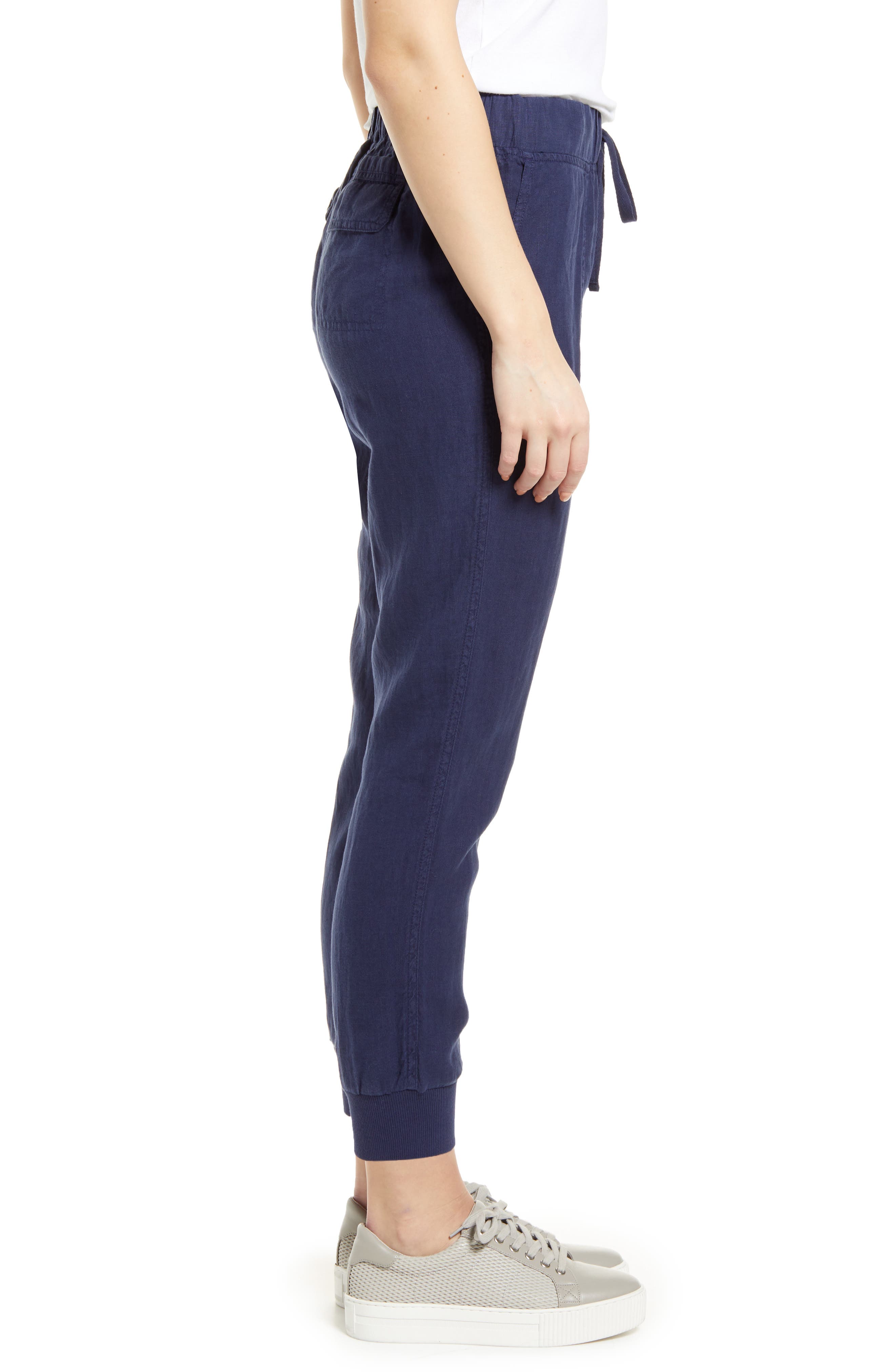 Caslon Linen Joggers in Navy Peacoat at Nordstrom, Size X-Small