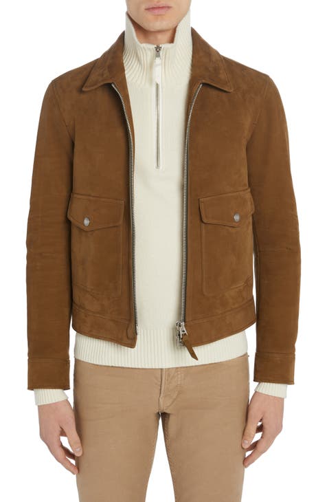 Nubuck Leather Blouson Jacket
