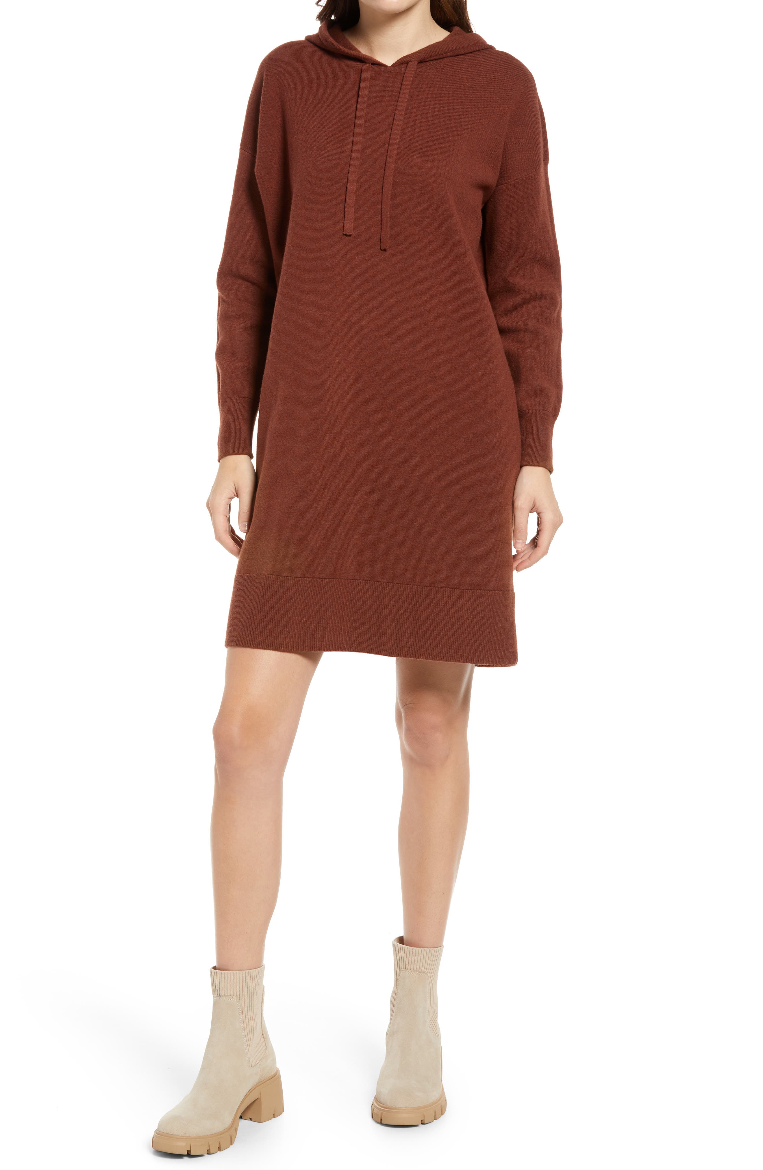 sweater dress burgundy