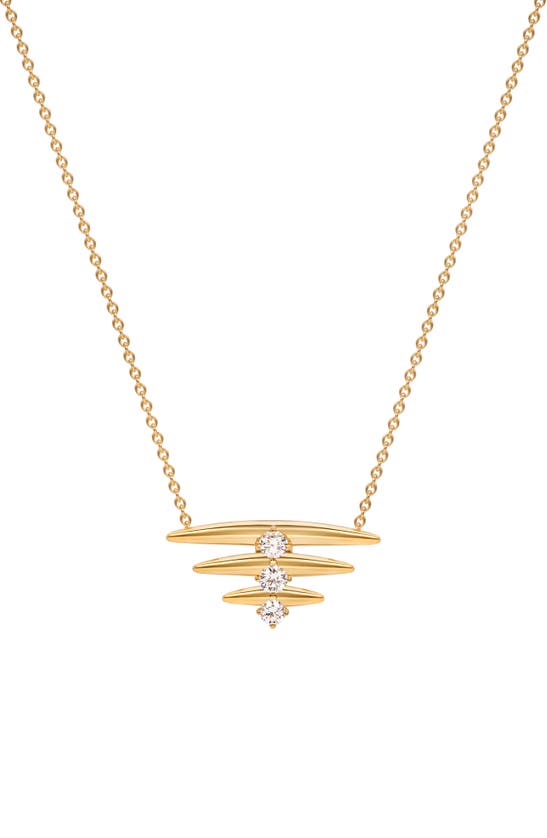 Shop Hueb Diamond Pendant Necklace In Yellow Gold