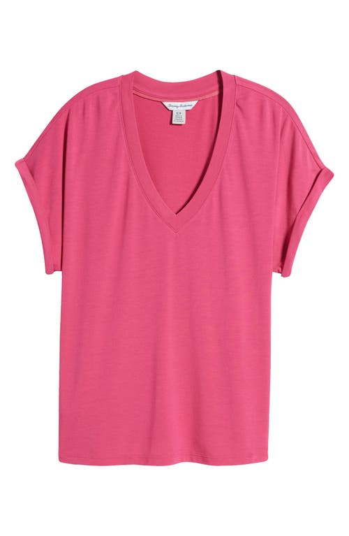 Shop Tommy Bahama Kauai V-neck T-shirt In Pineapple Pink