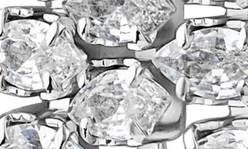 Cz By Kenneth Jay Lane Cubic Zirconia Triple Strand Graduated Drop Earrings In Silver
