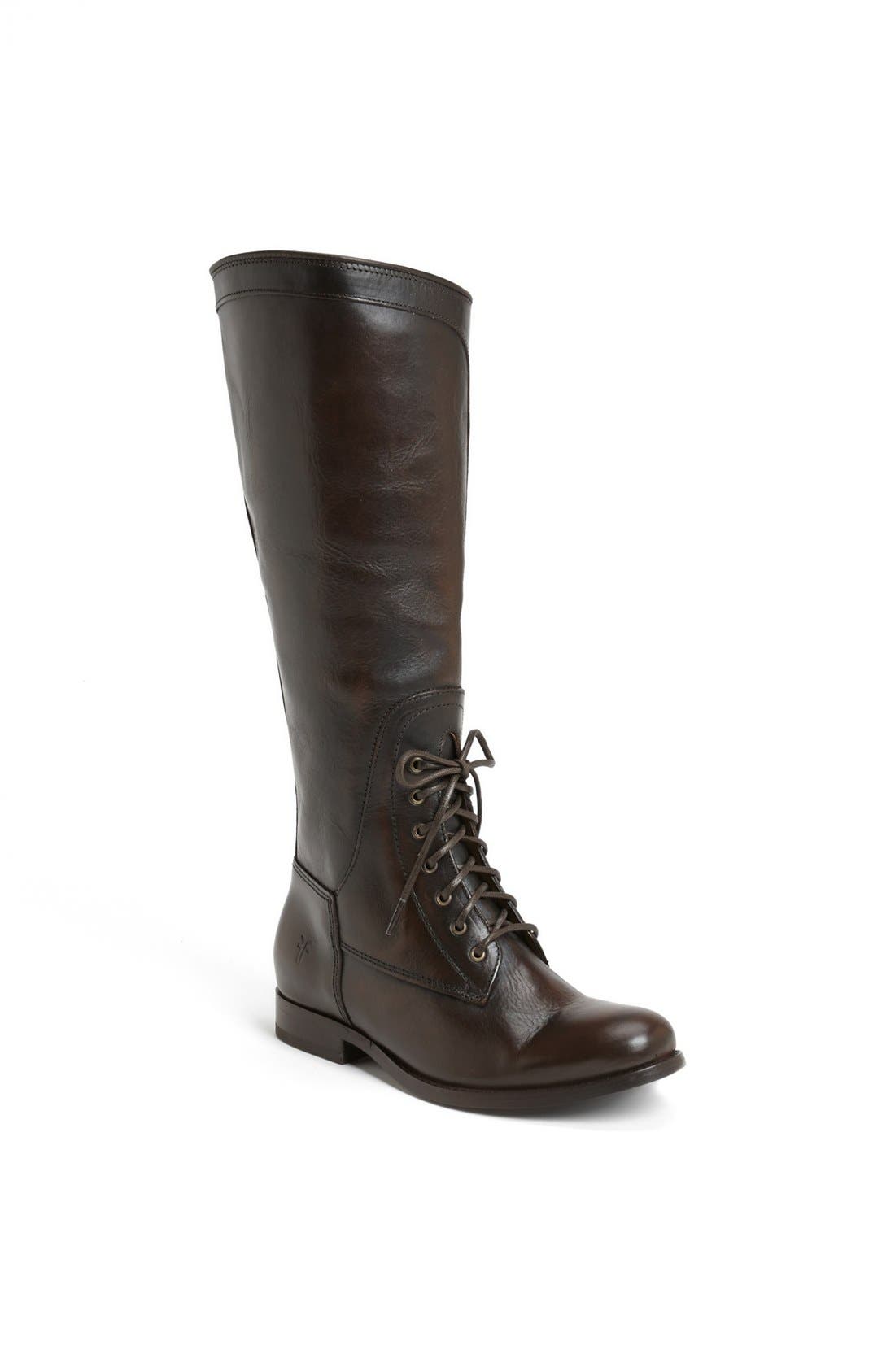 frye melissa lace up riding boot