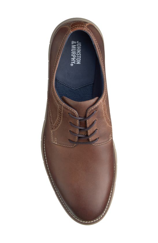 Shop Johnston & Murphy Milson Brogue Derby In Brown Oiled