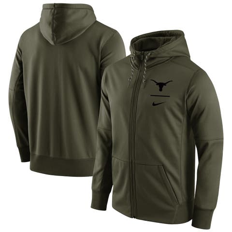 Men's Nike Texas Orange Texas Longhorns 2023 Sideline Player Quarter-Zip  Hoodie Jacket