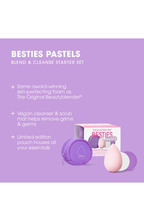 Beautyblender Besties Pastels Blend & Cleanse Starter Set $29 Value In Soft Pink Blender