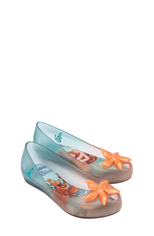 Melissa X Disney® The Little Mermaid Mini Ultragirl Flat In Clear/oran