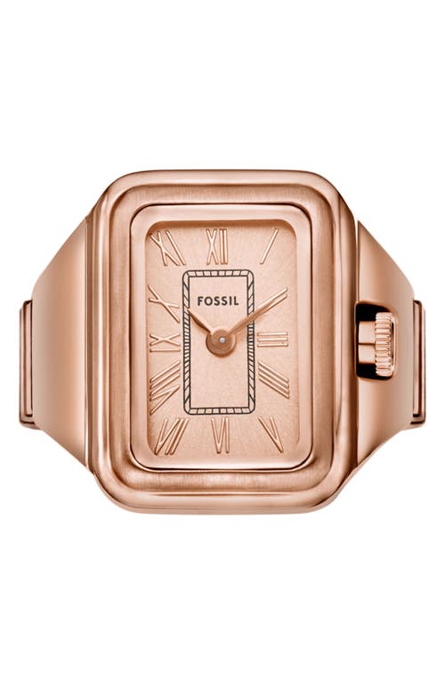 Fossil Raquel Watch Ring, 14mm in Rose Gold at Nordstrom, Size 18.5