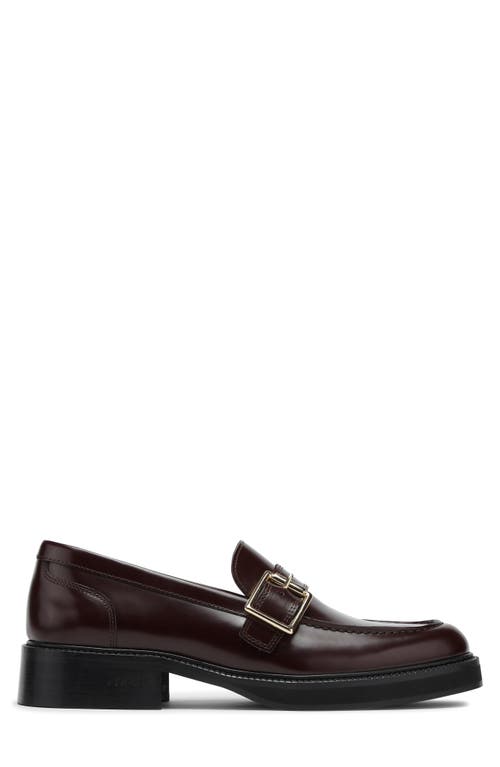 Vinny's Townee Monk Strap Loafer In Burgundy Polido Leather