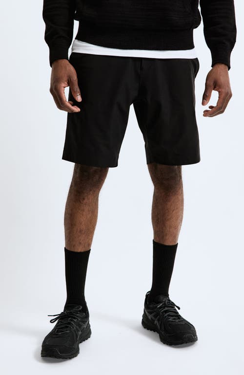 Shop Reigning Champ Stretch Warp Knit Coach's Shorts In Black