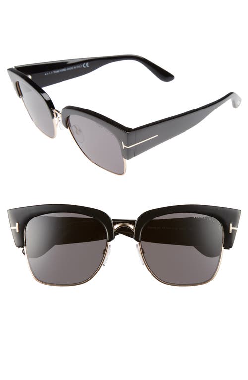 Tom Ford Dakota 55mm Gradient Square Sunglasses In Black