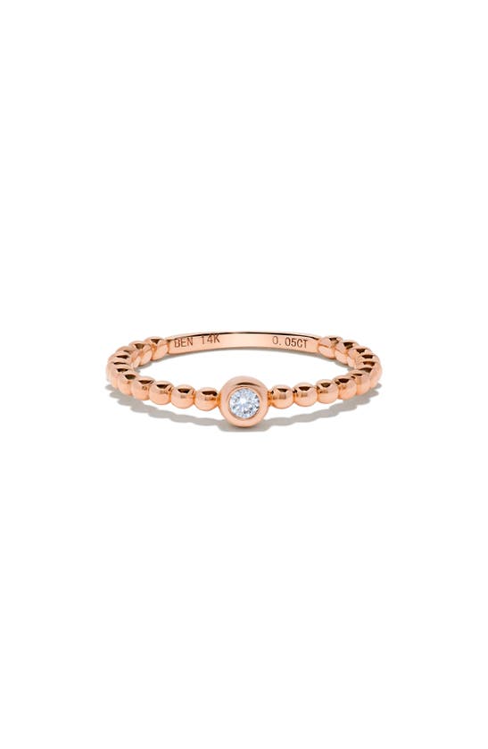 H.j. Namdar Diamond Bubble Stacking Ring In 14k Rose Gold