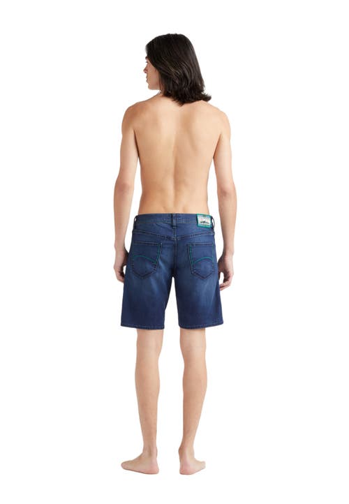 Vilebrequin Tahiti Turtle Denim Shorts In Med Denim W2