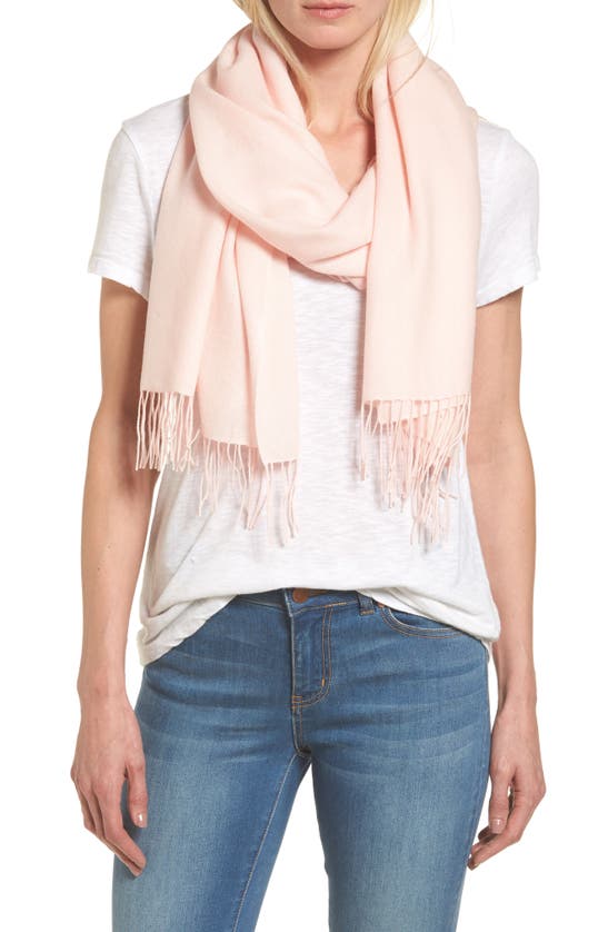 Shop Nordstrom Tissue Weight Wool & Cashmere Scarf In Pink Ballet