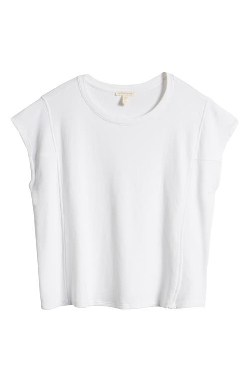 Shop Eileen Fisher Organic Cotton French Terry Top In White