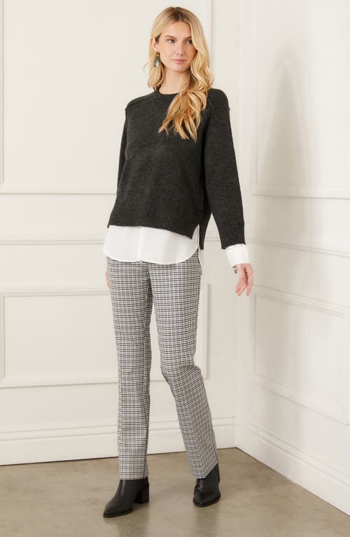 Karen Kane Straight Leg Trousers In Plaid In Plaid