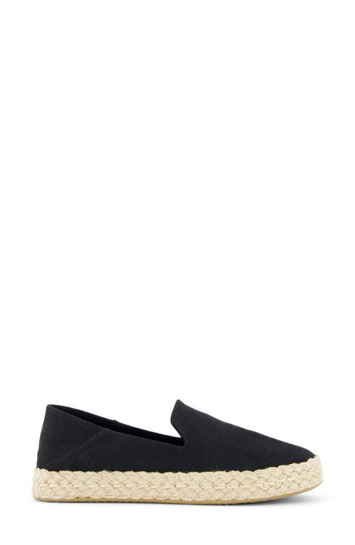 Shop Toms Alison Platform Espadrille Slip-on In Black