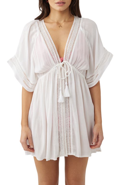 Wilder Lace Trim Cover-Up Dress in White