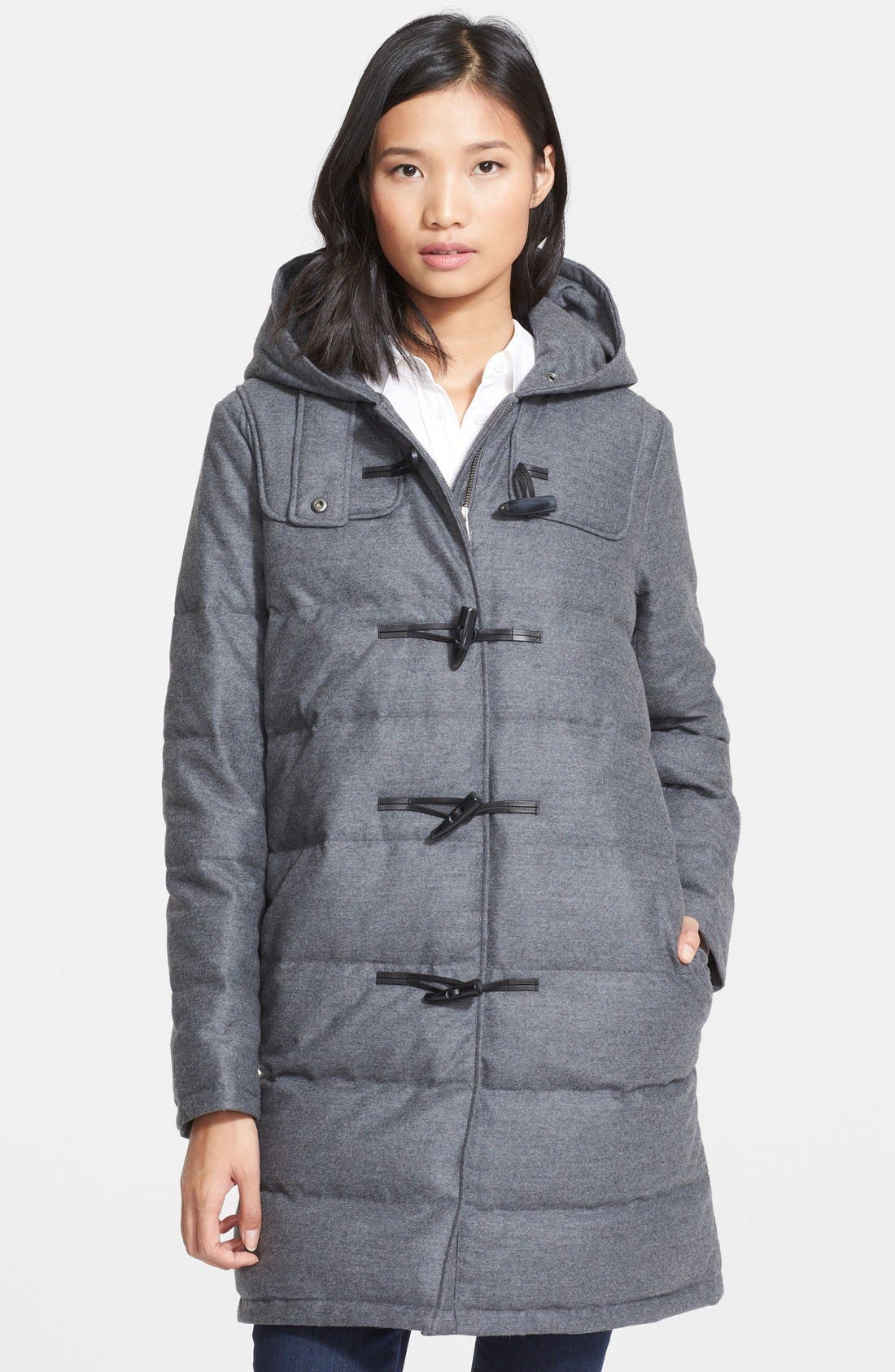 theory hooded puffer coat