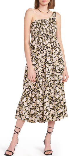 En Saison Kinsley Floral Print One-Shoulder Maxi Dress | Nordstrom