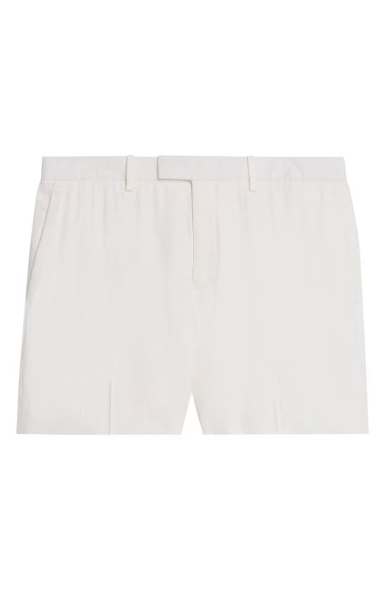 Shop Theory Jarin Linen Blend Shorts In Ivory