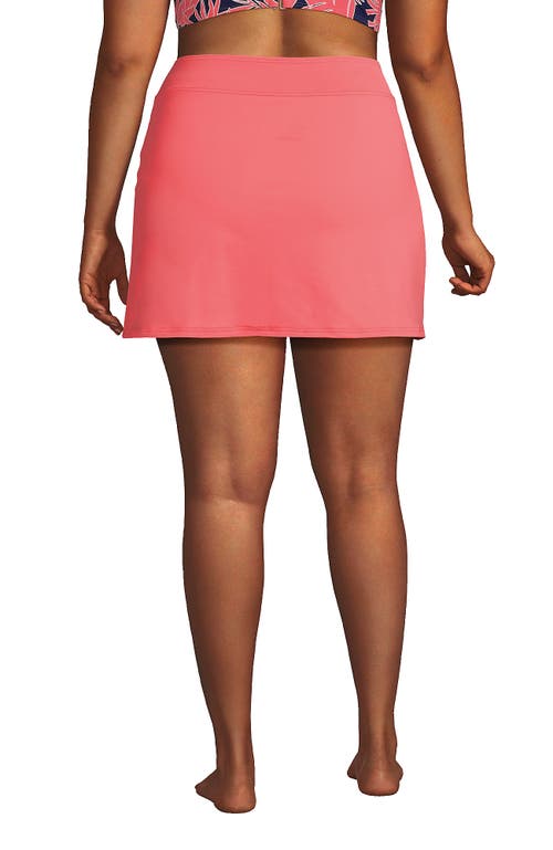 Shop Lands' End Plus Size Chlorine Resistant Tummy Control Swim Skirt Swim Bottoms In Wood Lily