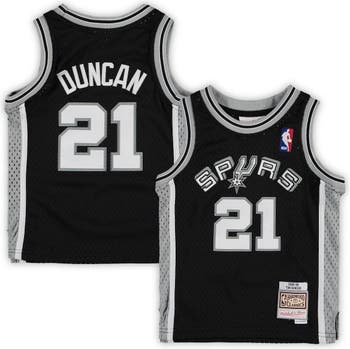San Antonio Spurs Basketball Tim Duncan Retired Adult Black Jersey