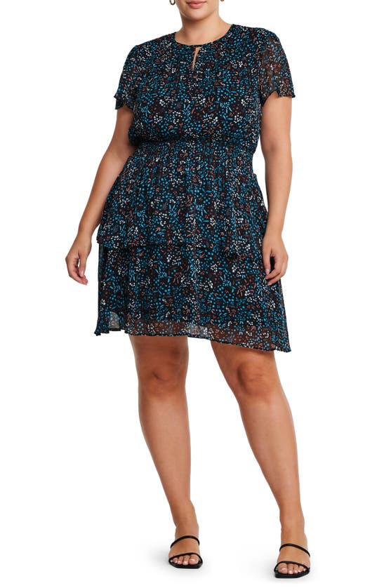 Estelle Chocolate Berry Floral Dress In Print