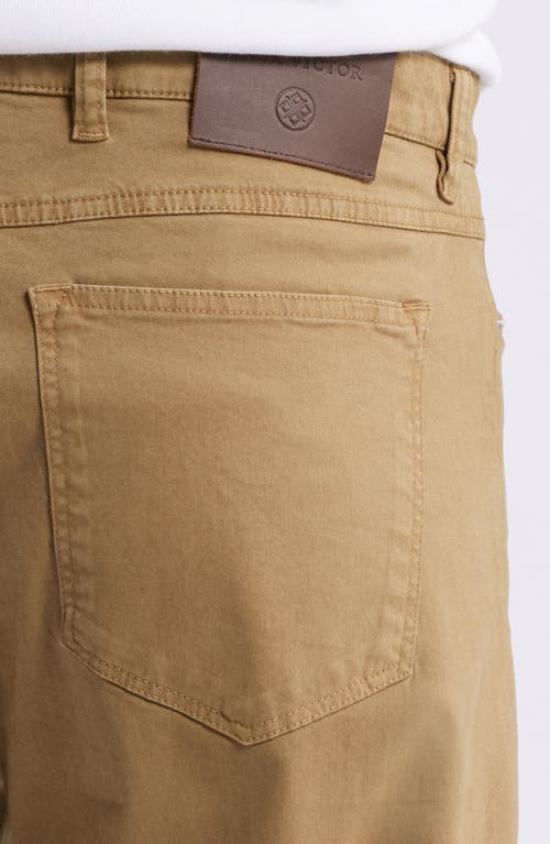 Shop Jack Victor Jackie 5-pocket Stretch Cotton Pants In Tan