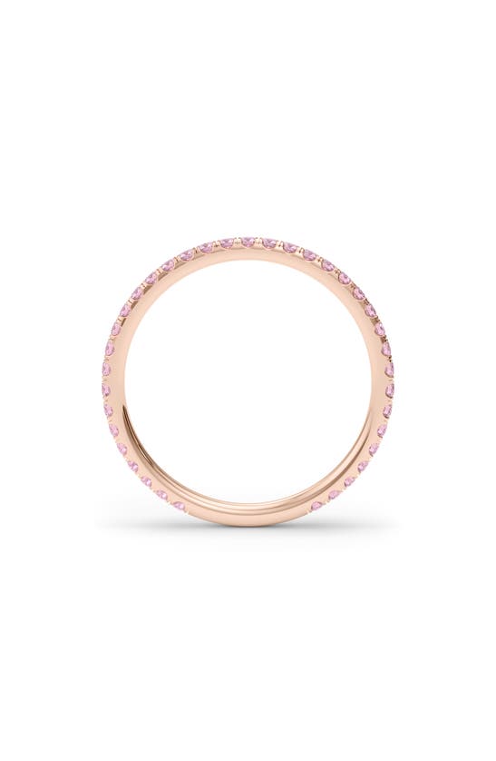 Hautecarat Petite Fancy Pink Lab Created Diamond Eternity Ring In 18k Rose Gold