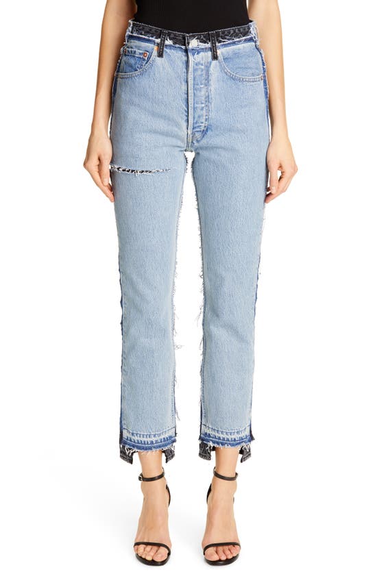 Vetements Reworked Straight Leg Jeans In Blue
