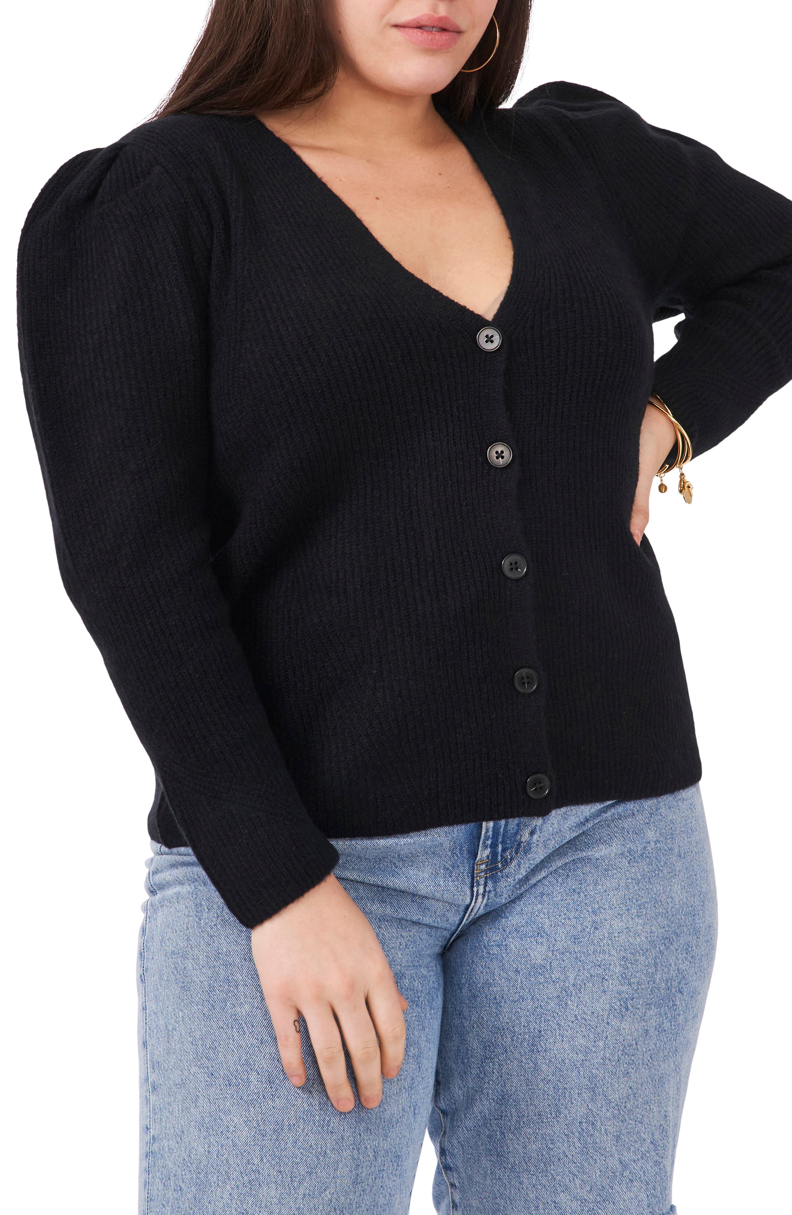 puff sleeve cardigan