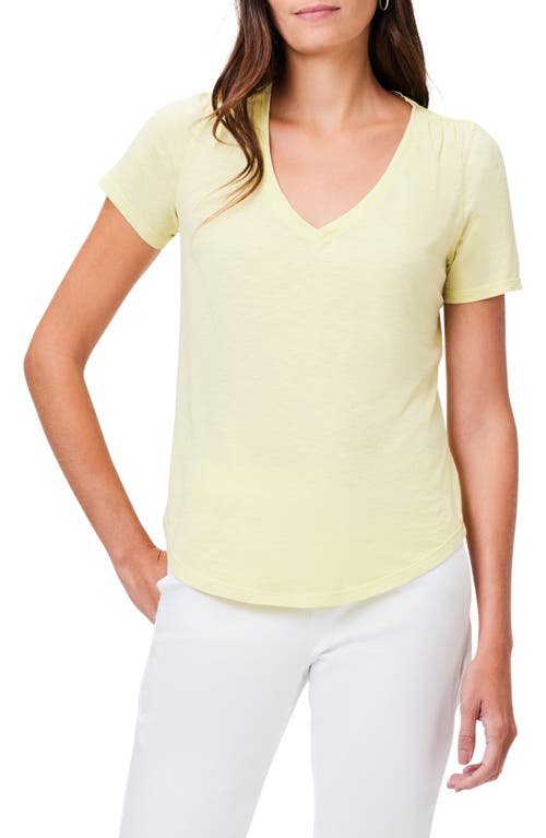 Cotton & Modal V-Neck T-Shirt in Citrus