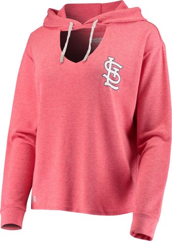 Women's Fanatics Branded Heather Red St. Louis Cardinals Set to Fly  Pullover Hoodie