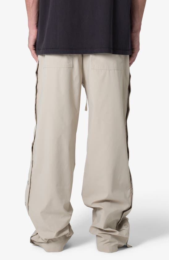 Mnml Oversize Side Snap Nylon Pants In Tan