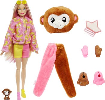 Barbie Doll Cutie Reveal Teddy Plush Costume Doll With Pet, Color Change