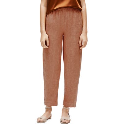 Eileen Fisher Lantern Organic Linen Ankle Pants