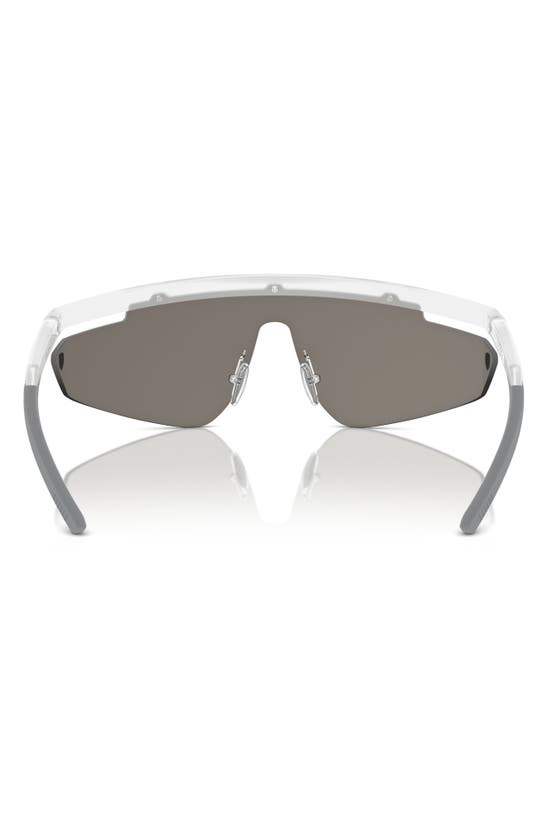 Shop Scuderia Ferrari 140mm Irregular Shield Sunglasses In Transparent Grey