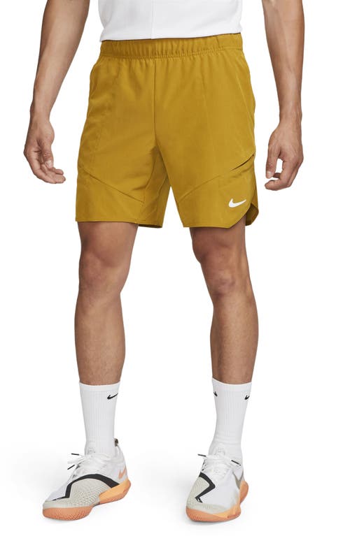 Nike Court Dri-fit Advantage 7" Tennis Shorts In Yellow