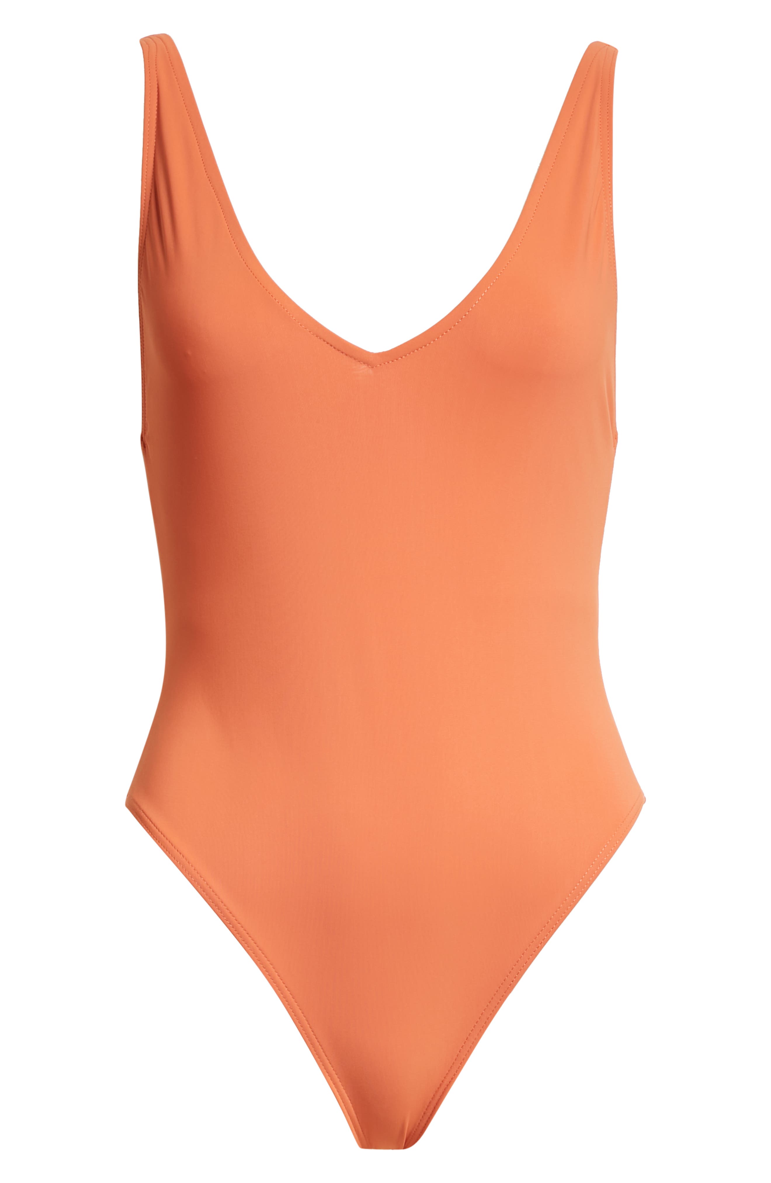 Totême Orange Recycled Nylon OnePiece Swimsuit Smart Closet