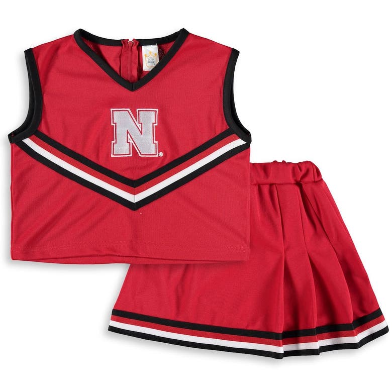 Little King Kids' Girls Youth Scarlet Nebraska Huskers Two-piece Cheer Set