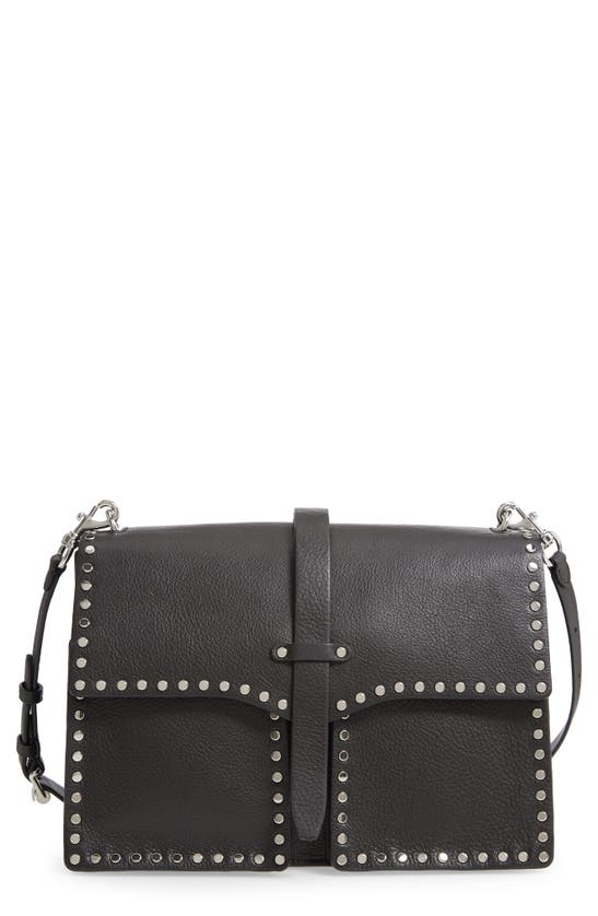 REBECCA MINKOFF STUDDED LEATHER SHOULDER BAG,HS21TNED63