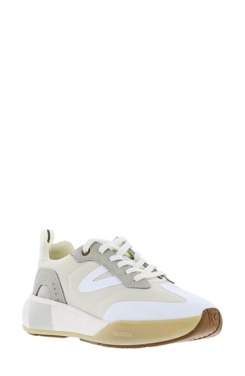 Volley Sneaker in White Taupe